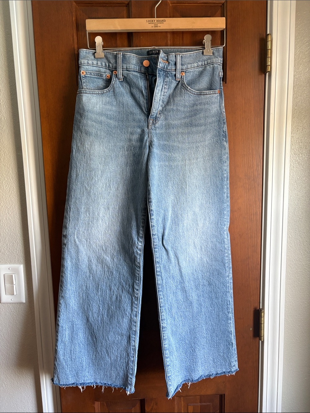 J. Crew Factory Light Wash Wide Leg Jeans